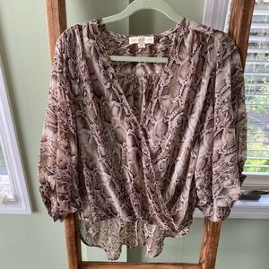 Lovestitch Snake-print Top